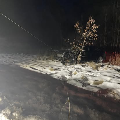 Night off-road recovery in the brush